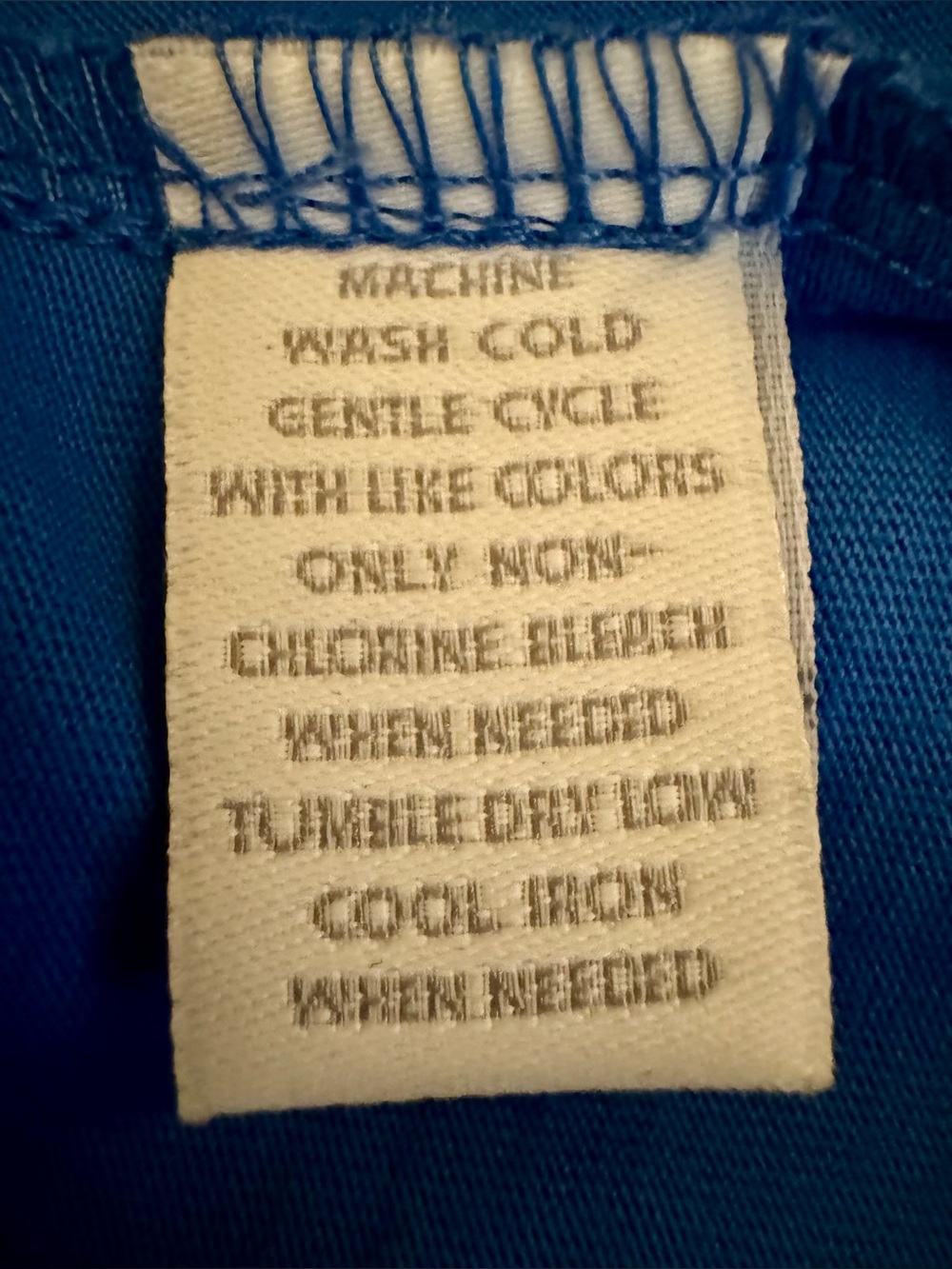 Charter Club Top 100% Cotton Boho Style Blue Crochet-Trim Top Size -  XL - Picture 6 of 9